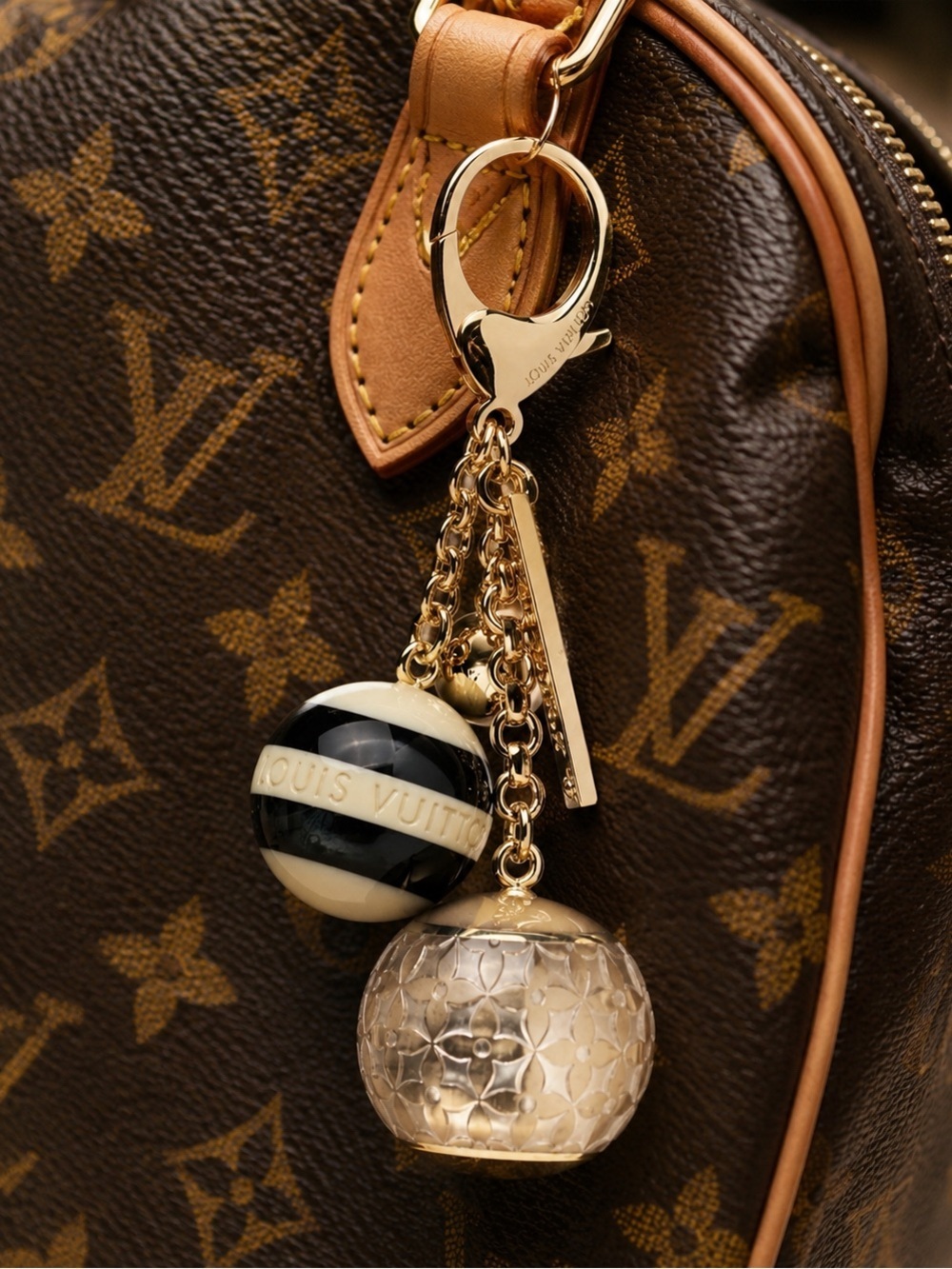 Louis Vuitton Mini Lin Croisette Bag Charm.